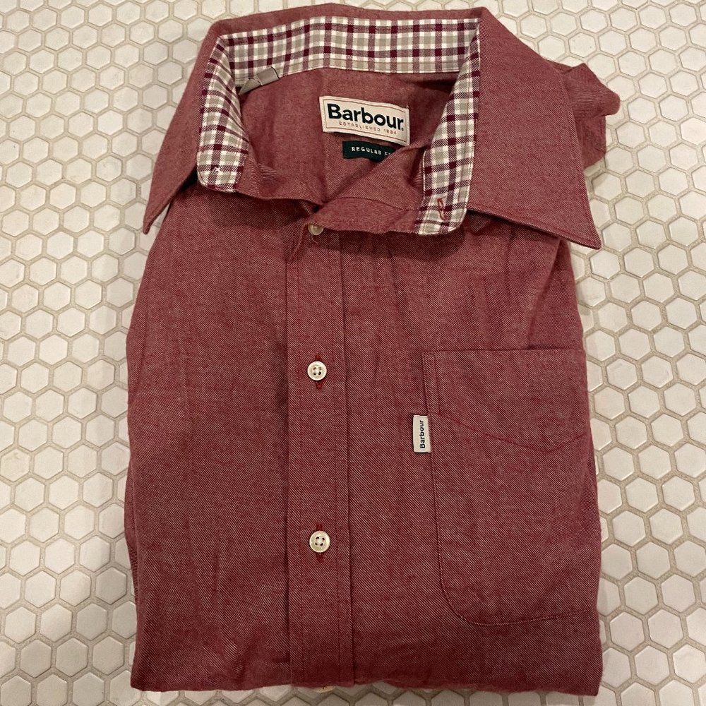 Burgundy Barbour Button-Down Shirt